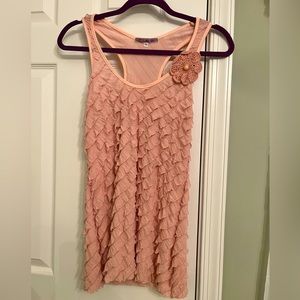 Cute pink frilly tank